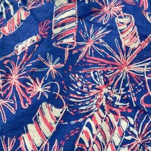 Lilly Pulitzer Cherry Bomb shorts Sz 0 fireworks